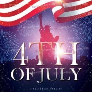 4th Of July Flyer Psd Template