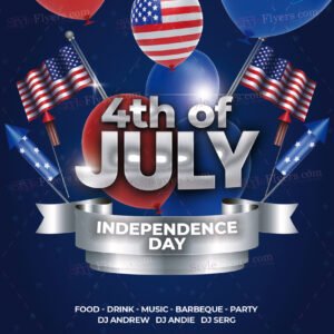 4th Of July Psd Flyer Template