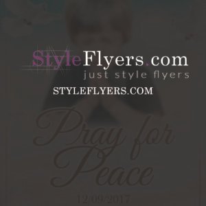 pray for peace psd flyer