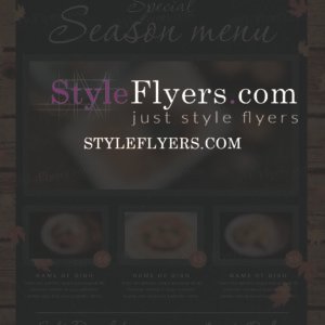 special season menu psd flyer
