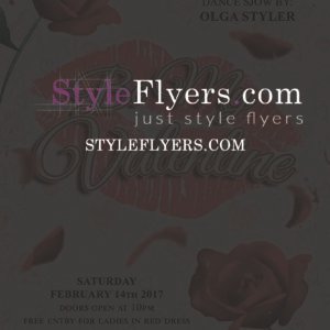be my valentine PSD Flyer Template