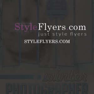 Winter photographer PSD Flyer Template