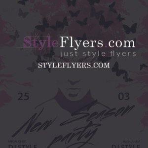 new season party PSD Flyer Template