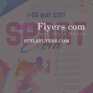 sport event PSD Flyer Template