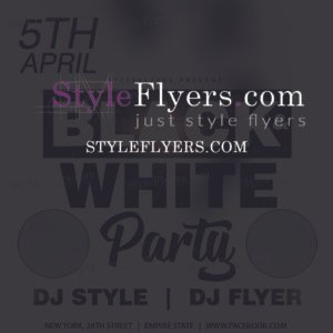 Black & White Party PSD Flyer Template