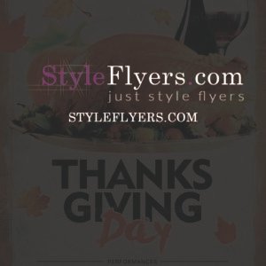 Thanksgiving day psd flyer