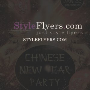 Chinese New Year Party Premium PSD Flyer Template