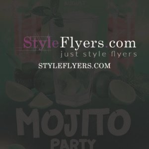 mojito party psd flyer