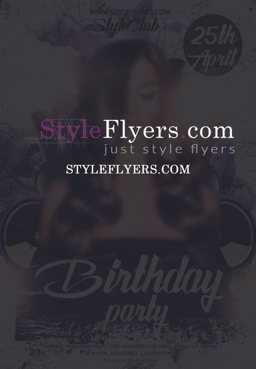 birthday party PSD Flyer Template