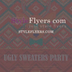ugly sweaters party PSD Flyer Template