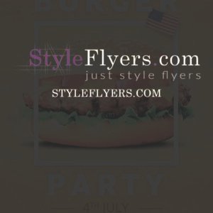 burger independance party PSD Flyer Template