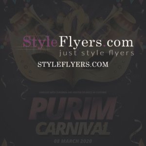 Purim Carnival PSD Flyer