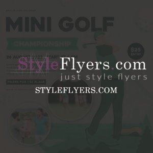 Mini golf championship flyer