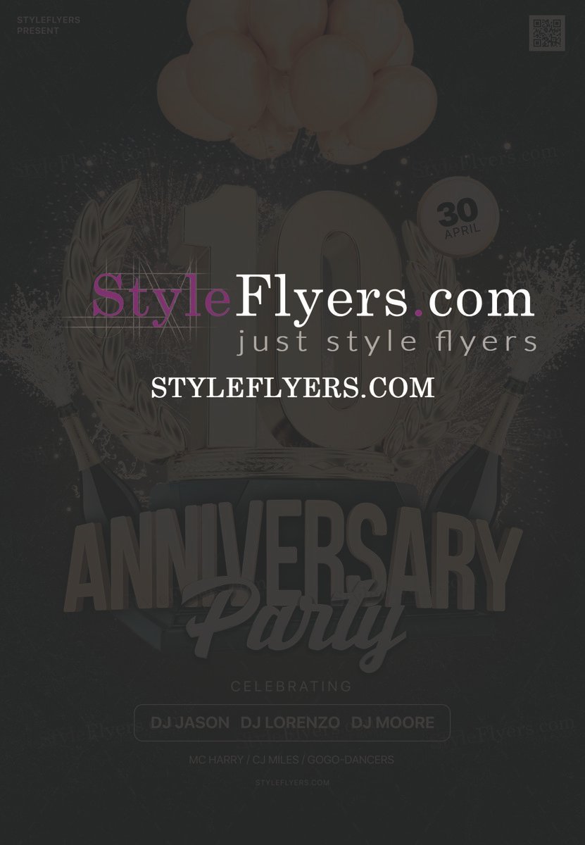 Anniversary PSD Flyer Template
