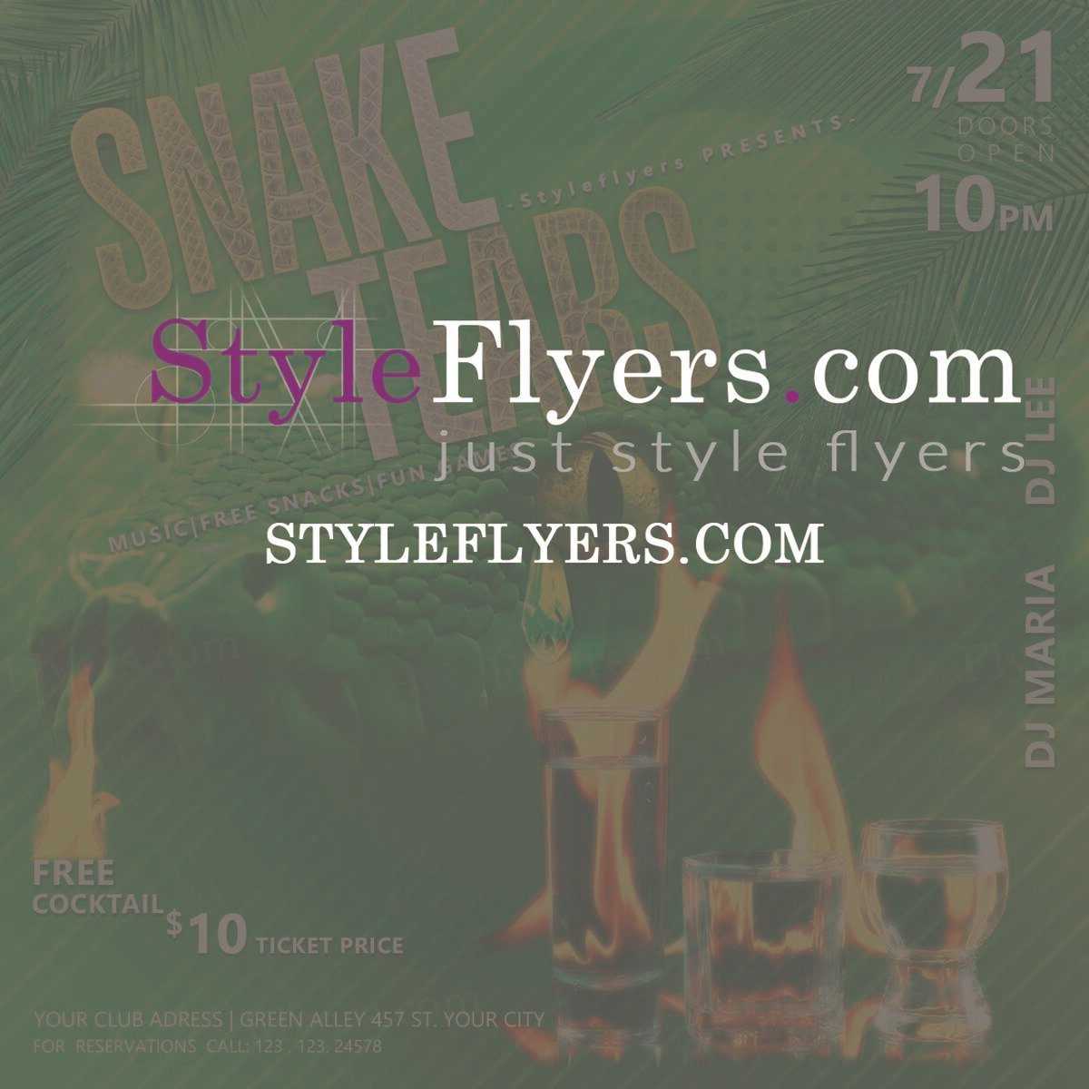 snake tears PSD Flyer