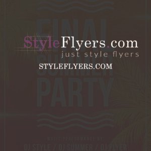 final summer party PSD Flyer Template