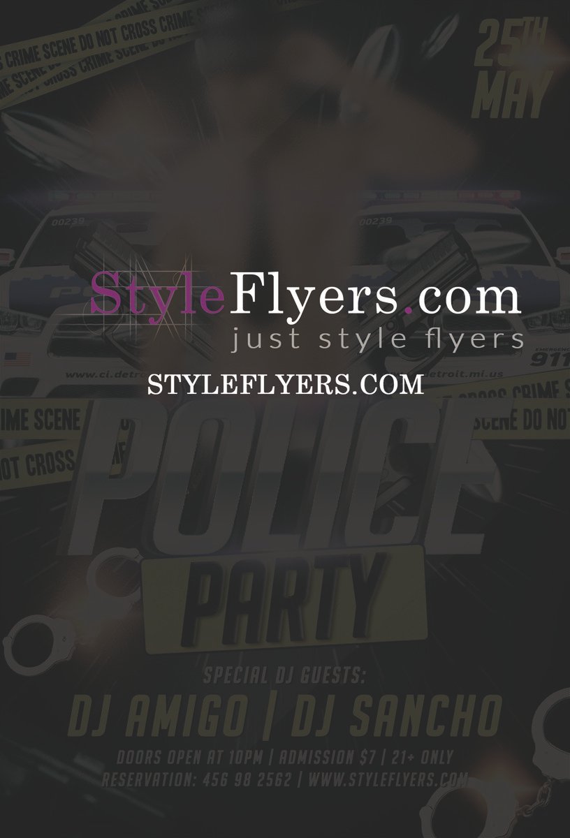 police party PSD Flyer update Template