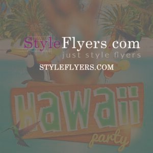 hawaii party PSD Flyer Template upd