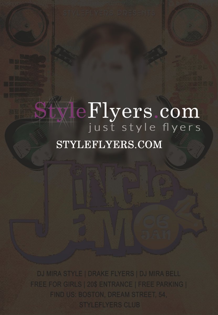 Jingle jam PSD Flyer Template