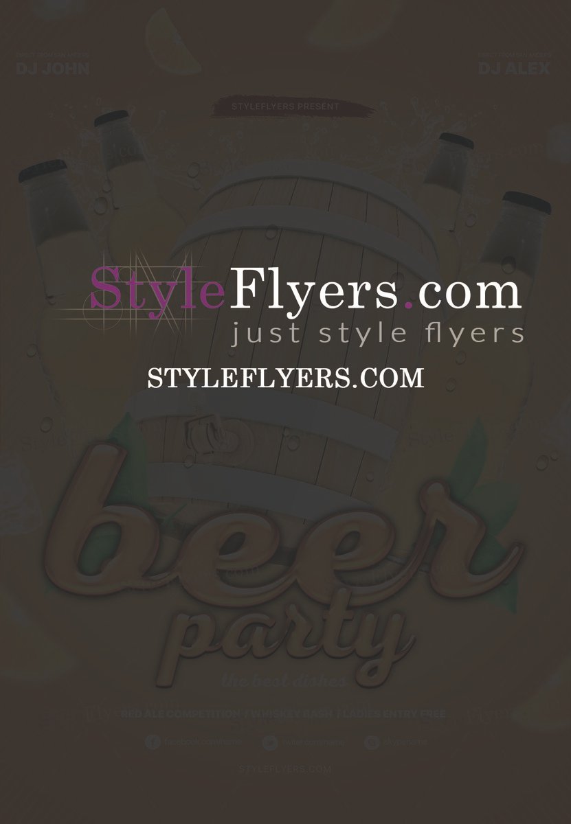 Beer Party PSD Flyer Template