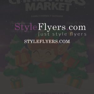christmas market psd flyer