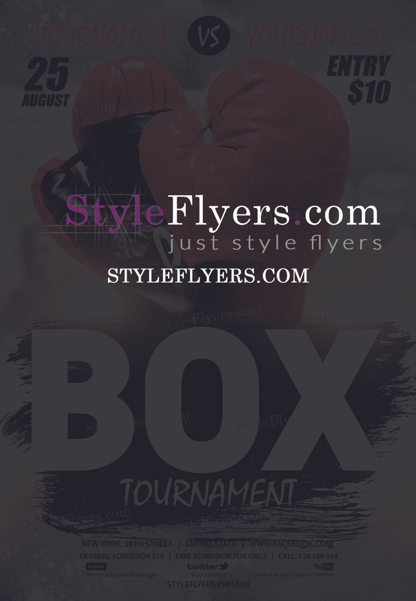 Box Tournament PSD Flyer Template