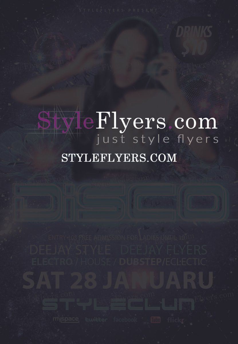 Disco Party PSD Flyer Template