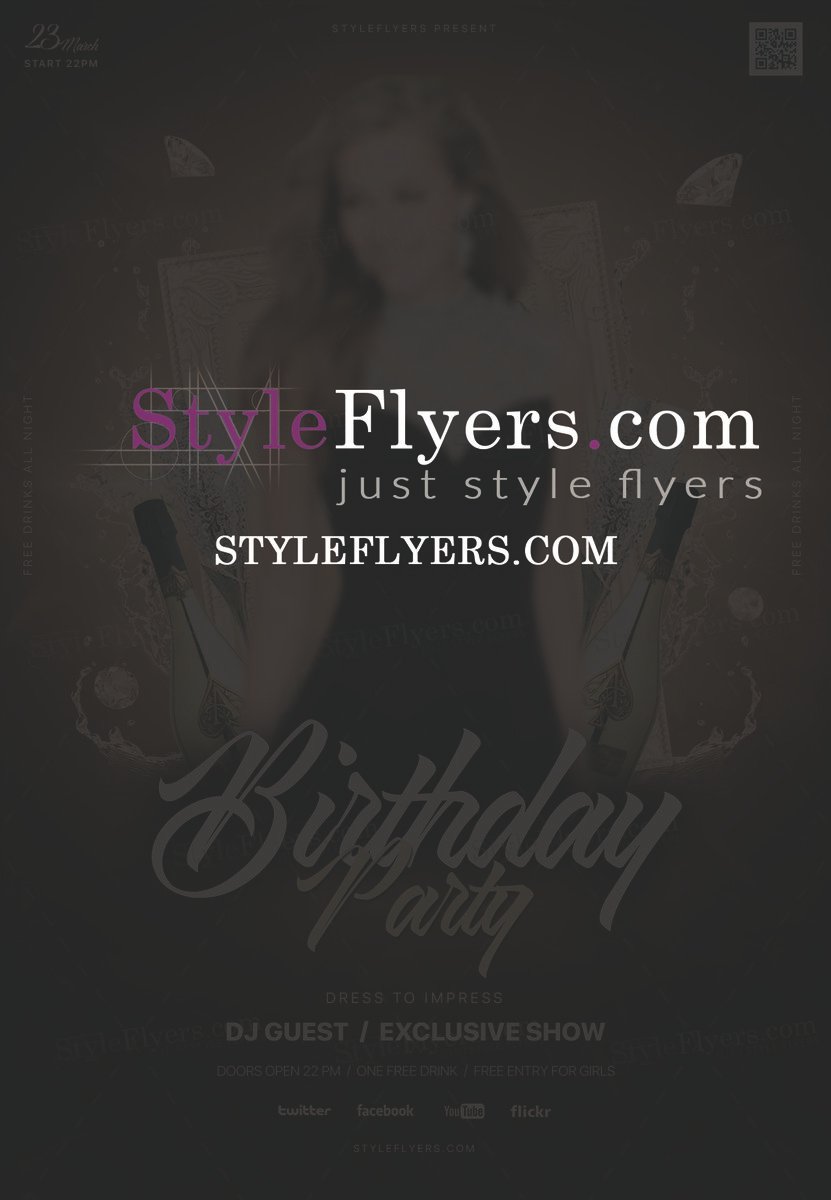 Birthday Party PSD Flyer Template