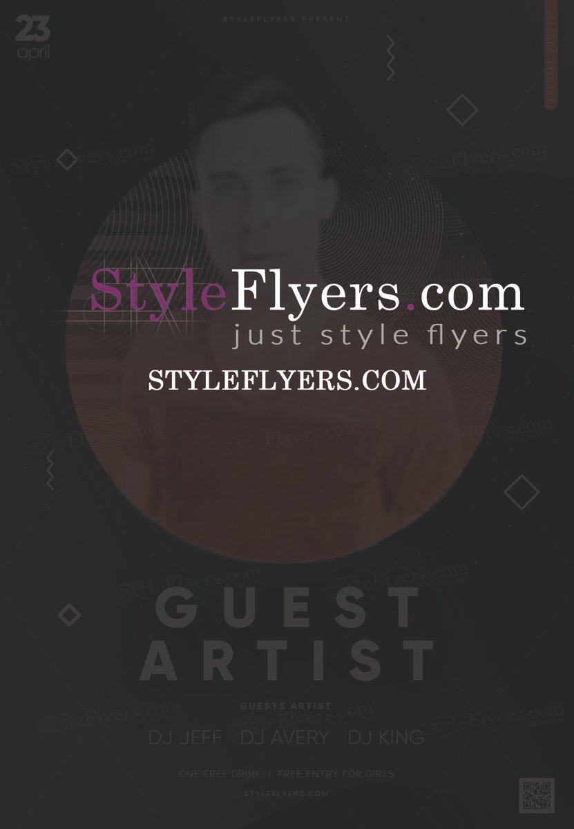 Guest Artist PSD Flyer Template