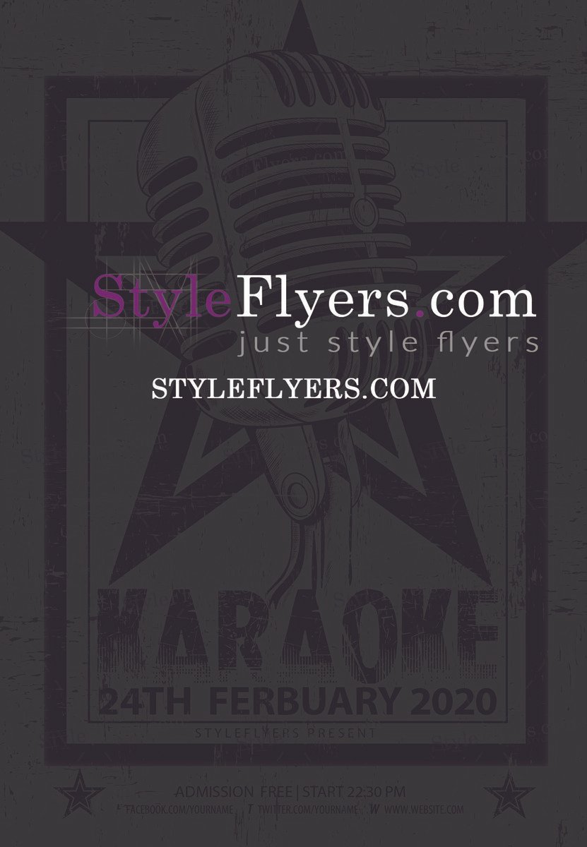 karaoke(6) PSD Flyer Template