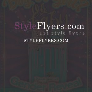 Gender Reveal Flyer template