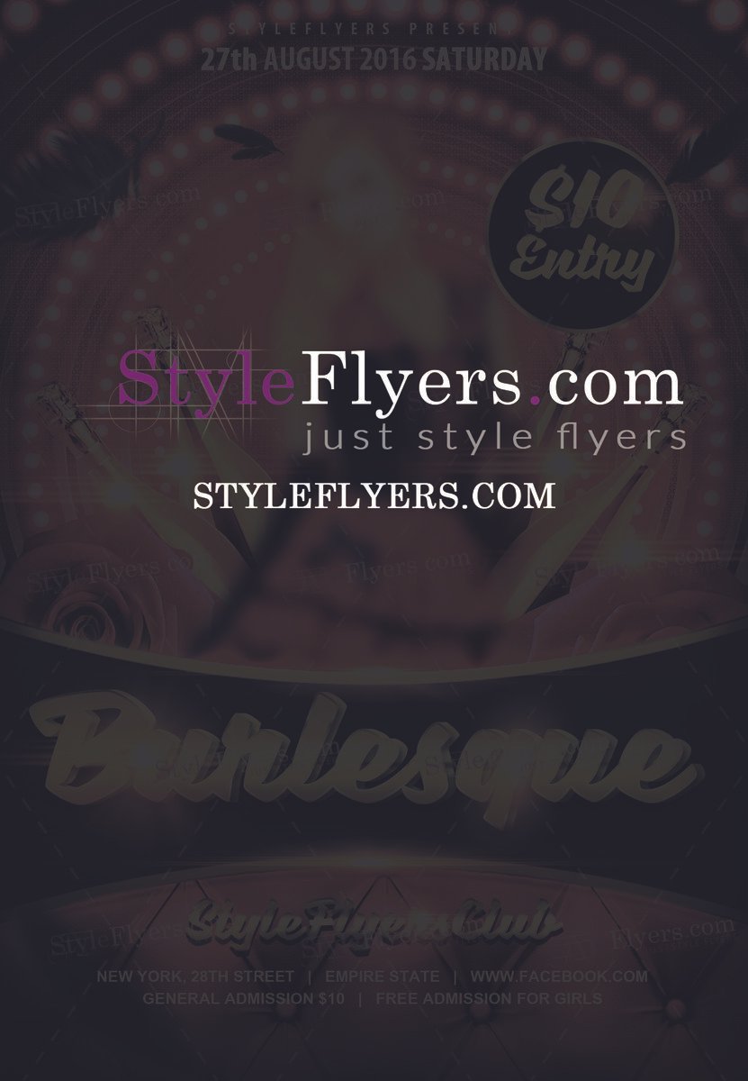 Burlesque PSD Flyer Template