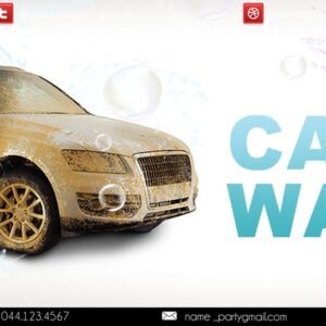car wash PSD Flyer Template