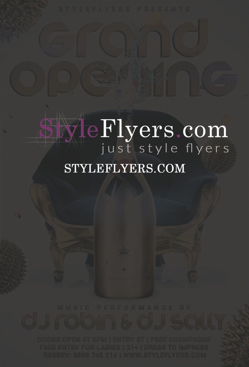 grand opening PSD Flyer Template