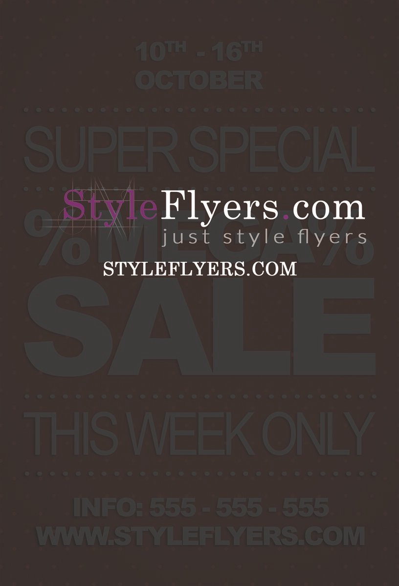 mega sale PSD Flyer Template