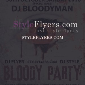 Bloody Party PSD Flyer Template