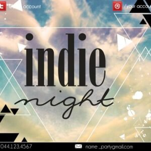 indie night PSD Flyer Template