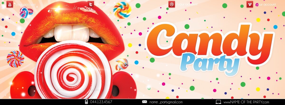 candy PSD Flyer Template