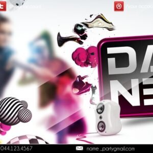 dance queen PSD Flyer Template