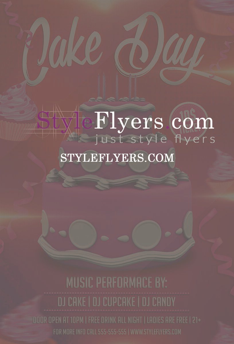 Cake Day1 PSD Flyer Template