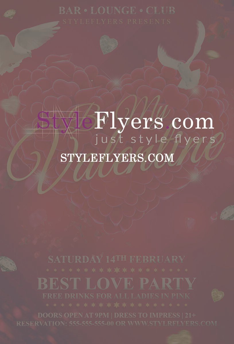 Be my Valentine PSD Flyer Template