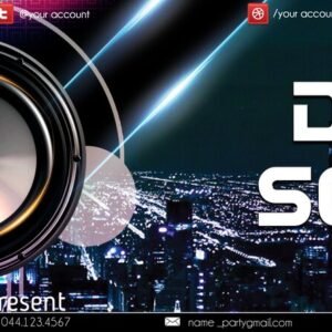 Deep sound party PSD Flyer Template
