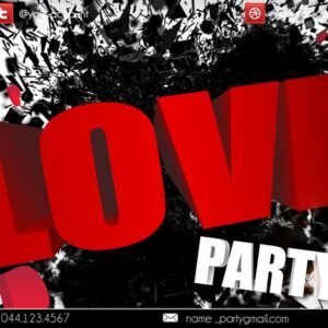 love party1 PSD Flyer Template