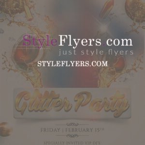 Glitter Party PSD Flyer Template