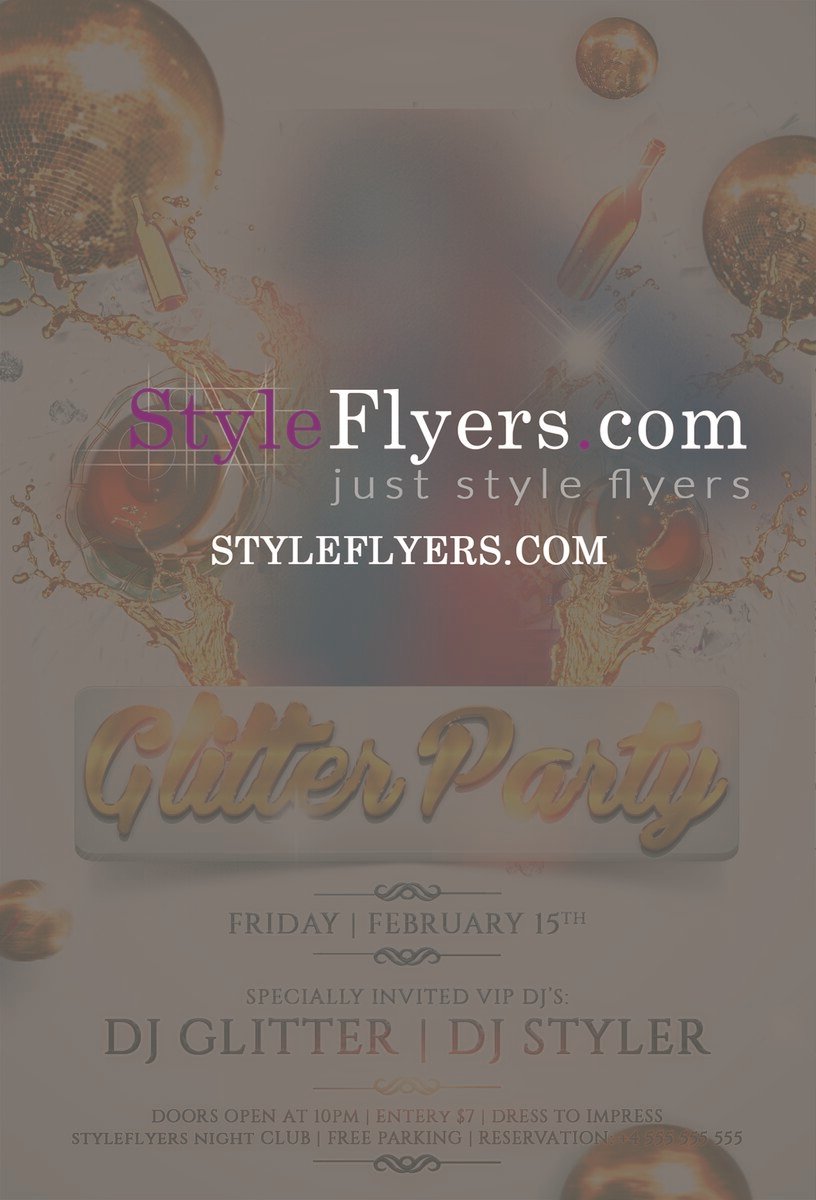 Glitter Party PSD Flyer Template