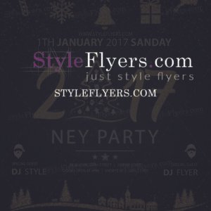 2017 NEY party2 PSD Flyer Template