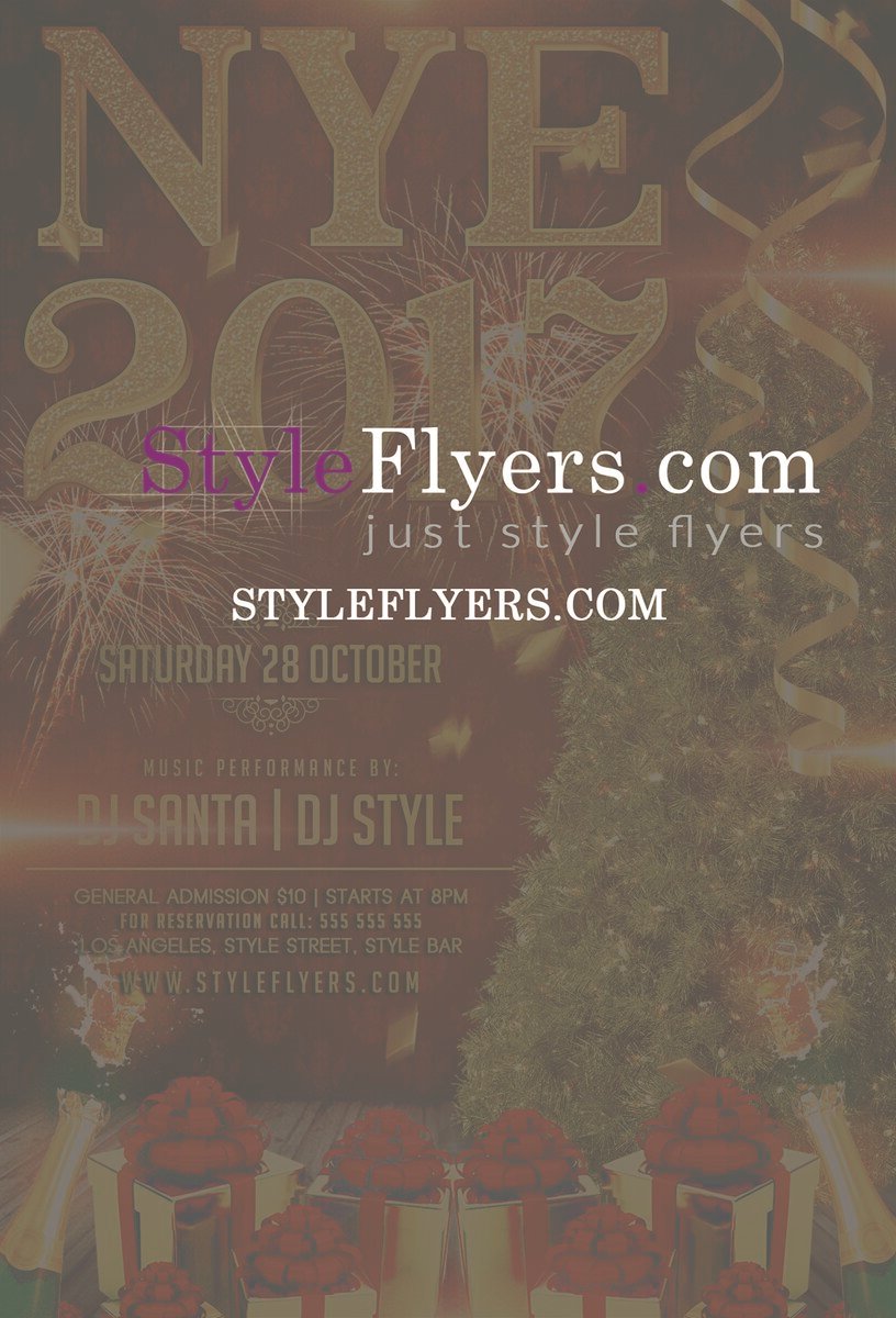 2017 NEY party PSD Flyer Template