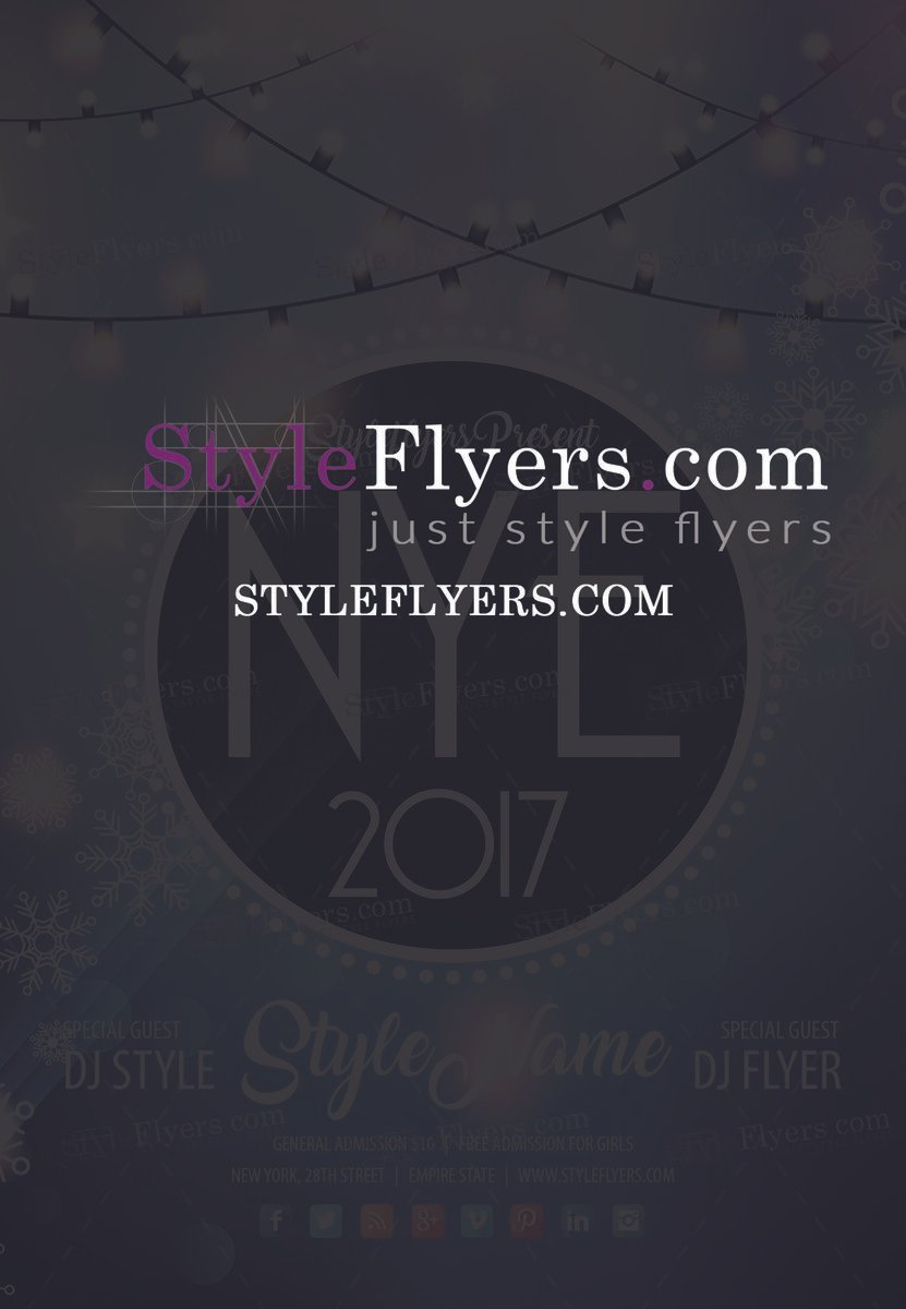 2017 NEY party PSD Flyer Template