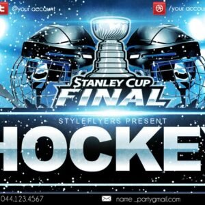 Jun Ice Hockey Stanley Cup finals1 PSD Flyer Template