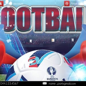 Jun 10 Jul 10Football Soccer PSD Flyer Template